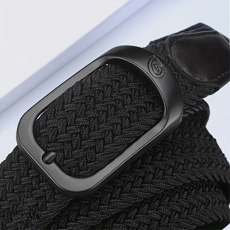 Men's Casual Woven Elastic Belt, Outdoor Sports Belt for Women, No-Punch Climbing Work Belt, Fashion Belt for Men and Women