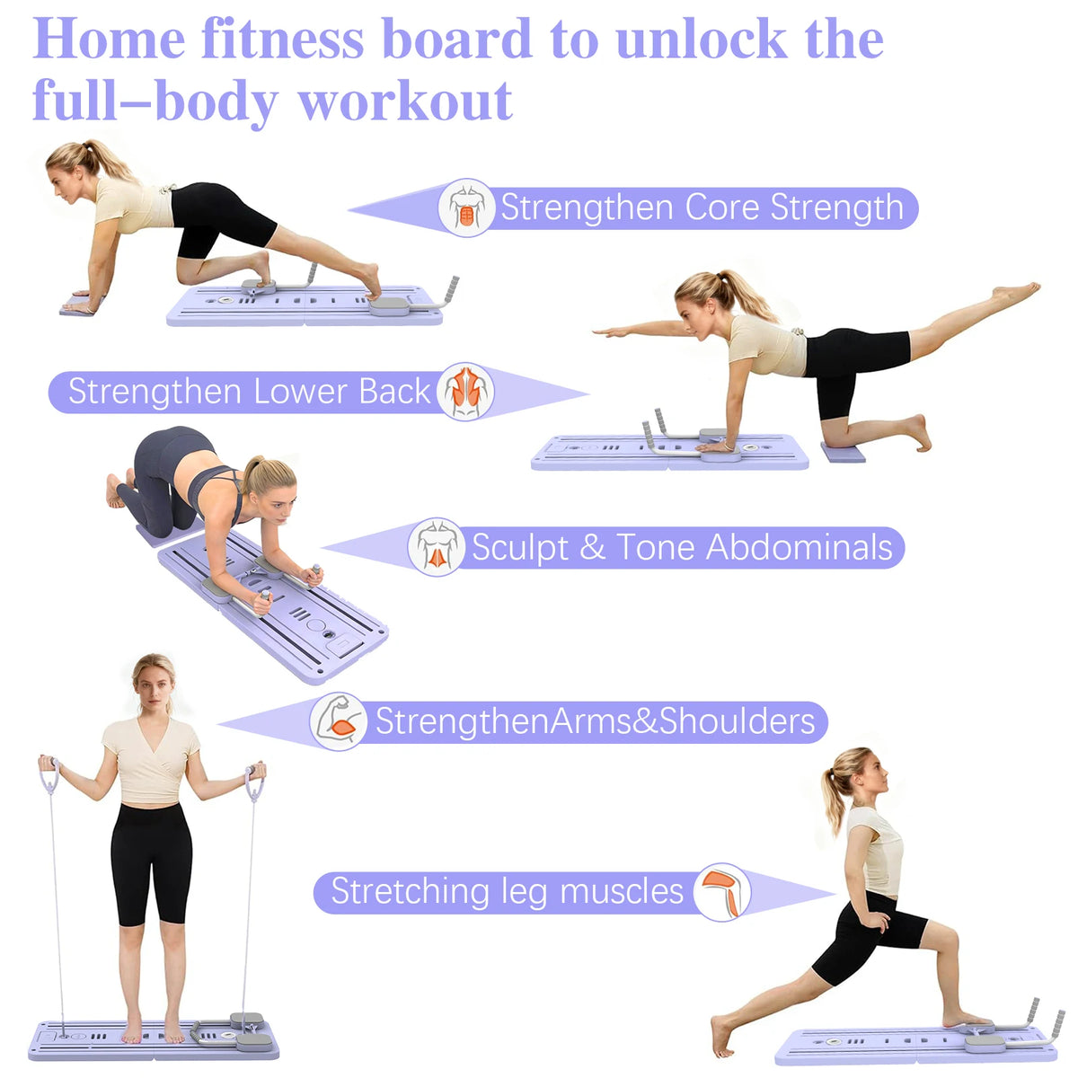Foldable Abdominal Fitness Board for Home Workouts