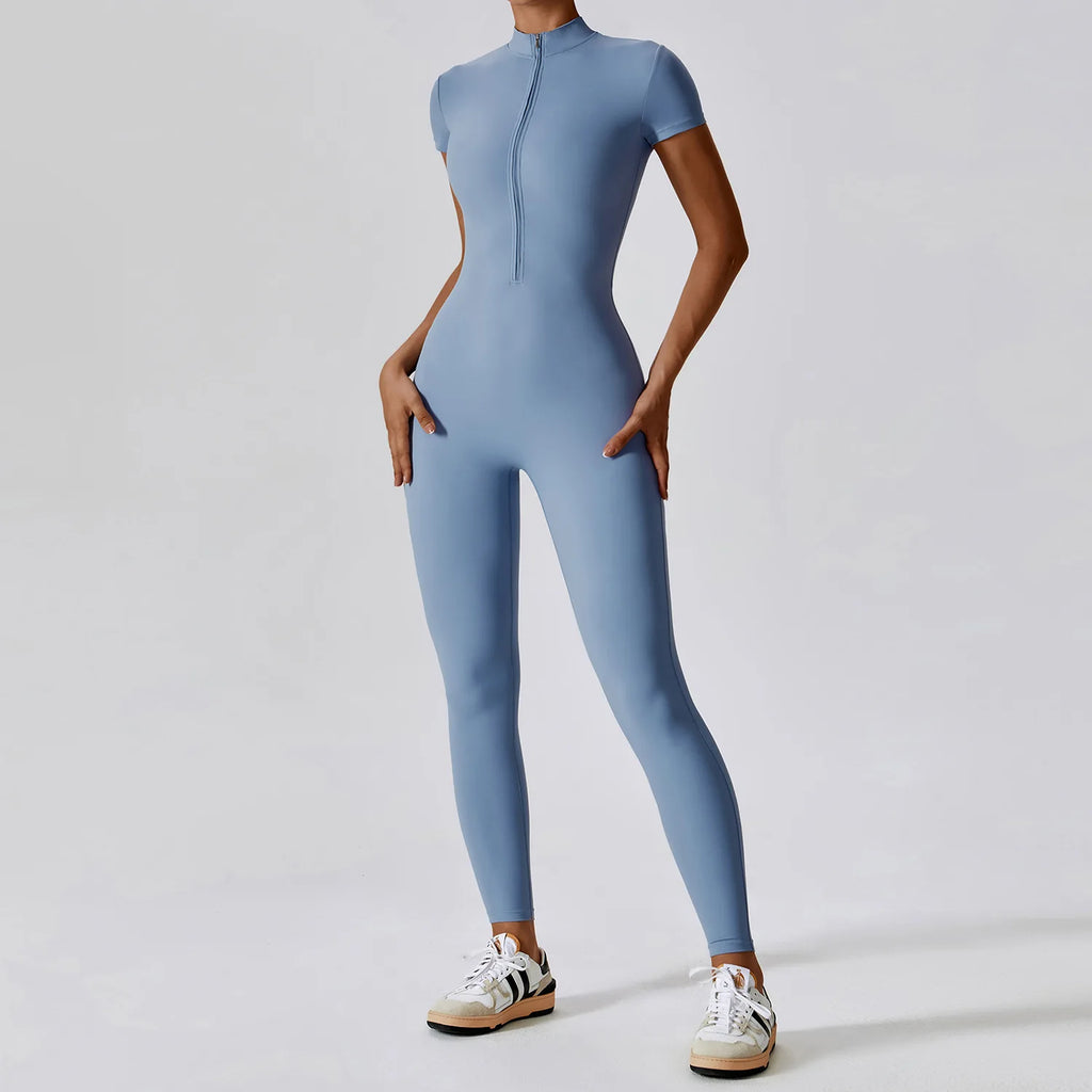 Tuta intera yoga donna SWELTERING con zip