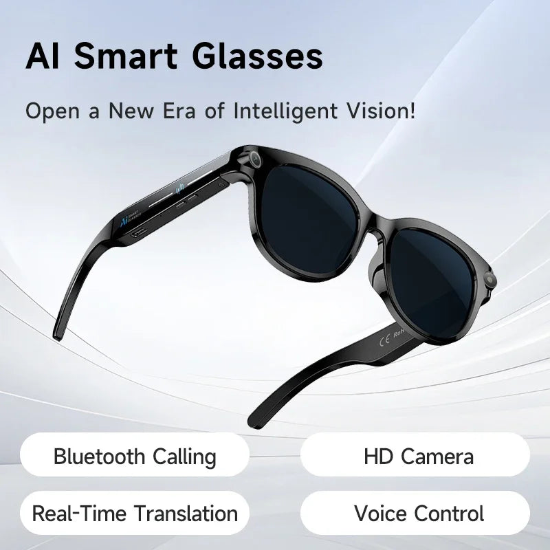 Occhiali smart con fotocamera e chiamate Bluetooth
