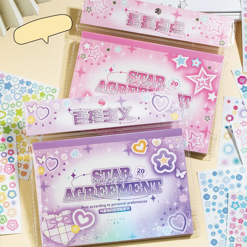 Creative Sticker Book, DIY Decorative Stickers for Journaling, Scrapbooking and Picture Book Decoration