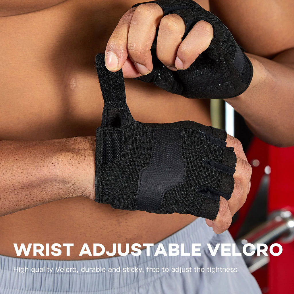 Half-Finger Gel-Pad Gloves for Gym and Cycling