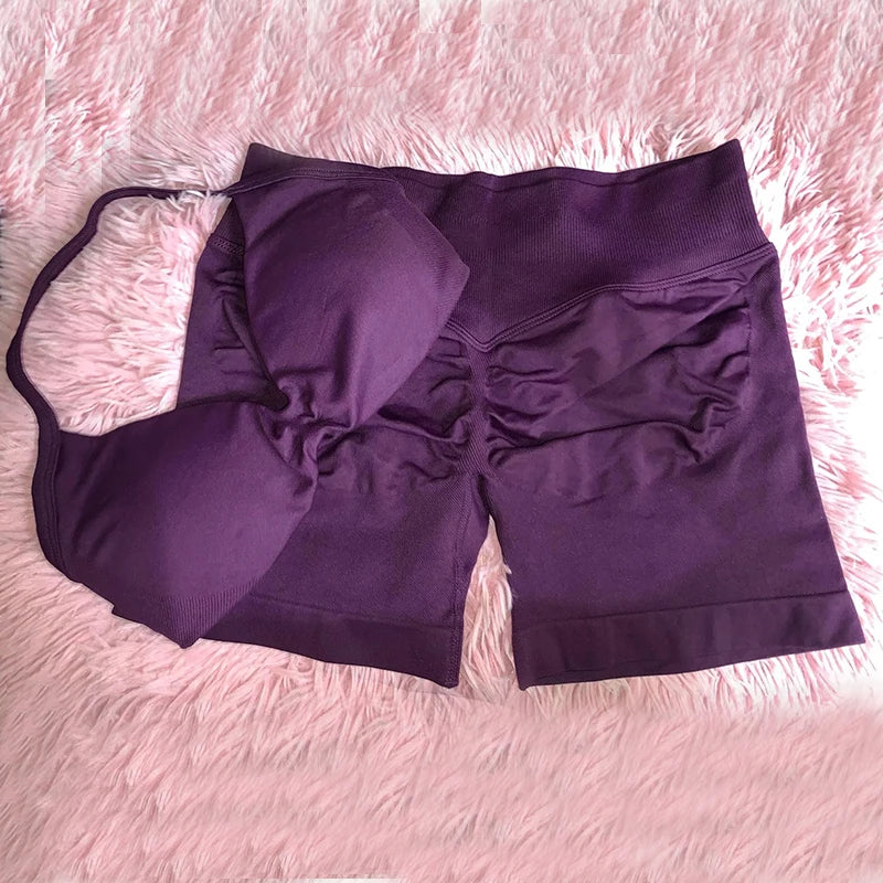 Ensemble yoga femme, 2 pièces, haut et short