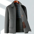 Classic 100% Wool Detachable Duck Down Liner Zipper Woolen Coats 2025 Winter Business Casual Solid Warm Windproof Puffer Jackets