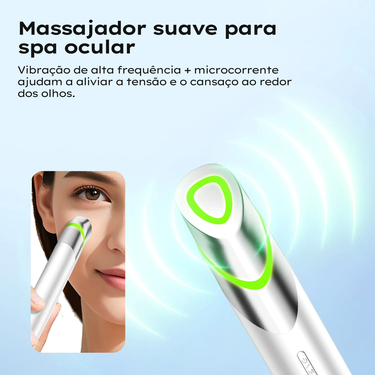 4-in-1 Eye Beauty Device with Hot Compress and LED Facial Massage for the Periorbital Area, Dark Circles, and Facial Care