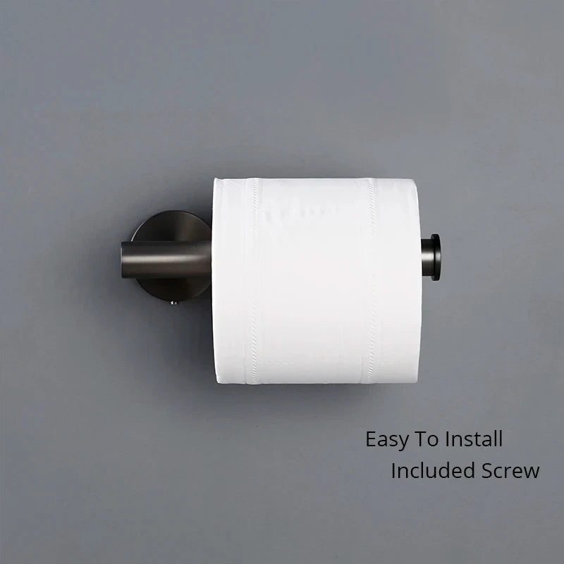Brushed Gunmetal Grey Bathroom Accessories Hardware Set Towel Rack Toilet Roll Paper Holder Bar Hanger Hook Stainless Steel