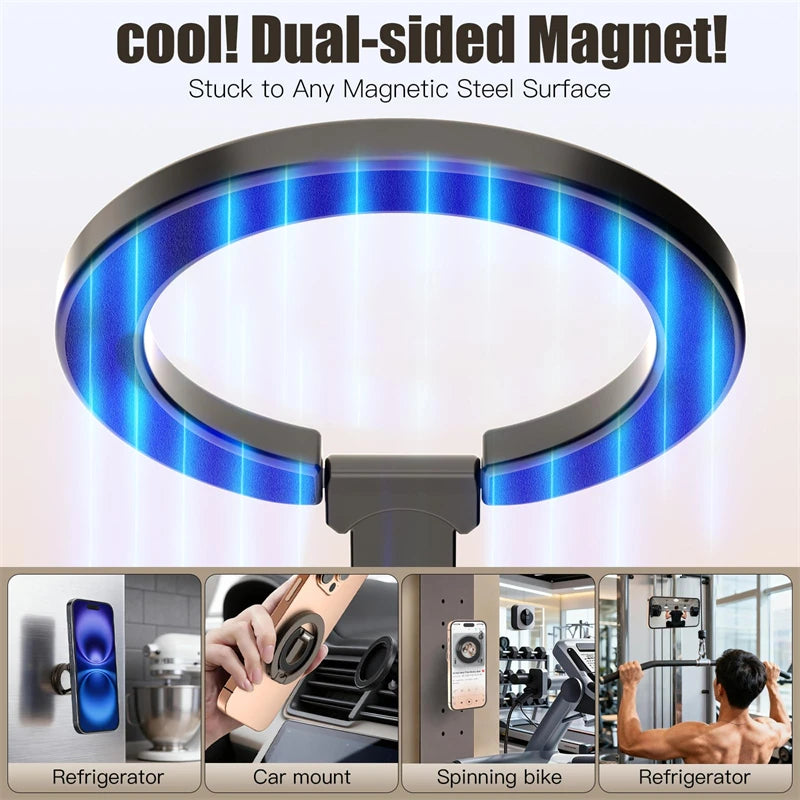 Magnet Phone Stand Grip Compatible with Car Mount For MagSafe [Double-Sided Super Magnetic] for iPhone 17/16/15/14/13 Pro Plus