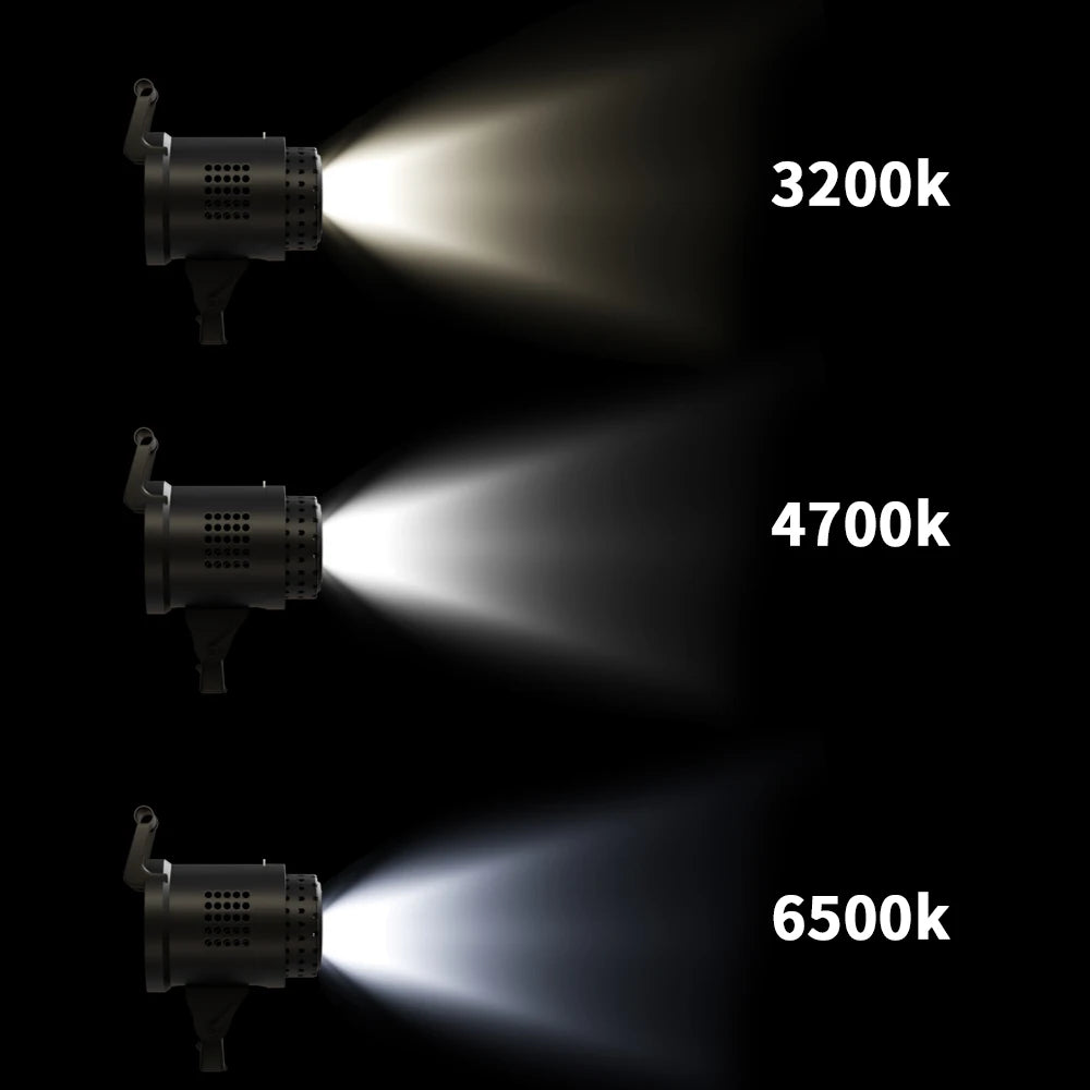 SH Bowens 135W COB-Videoleuchte für die Fotografie, dimmbar, 3000–6500 K, für Softbox-Beleuchtung, Porträt-Blitzlicht, Studiovideo und Live-Streaming