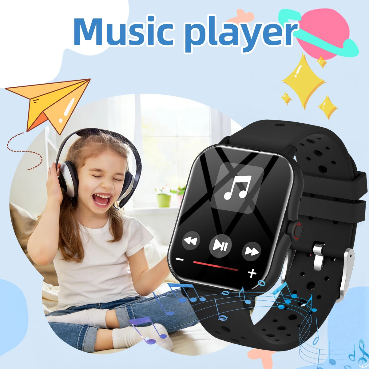 2026 1.83”HD Screen Bluetooth Call Pedometer Waterproof Smart Watch Sports Modes Sleep Monitoring Smartwatch Men Lady Kids Watch