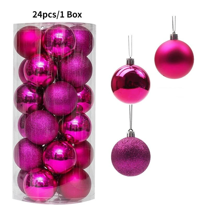 4CM Christmas Ball Decoration Hanging Xmas Tree Pendent Ornaments for Home Decor Navidad New Year 2026 Party Supplies Accessory