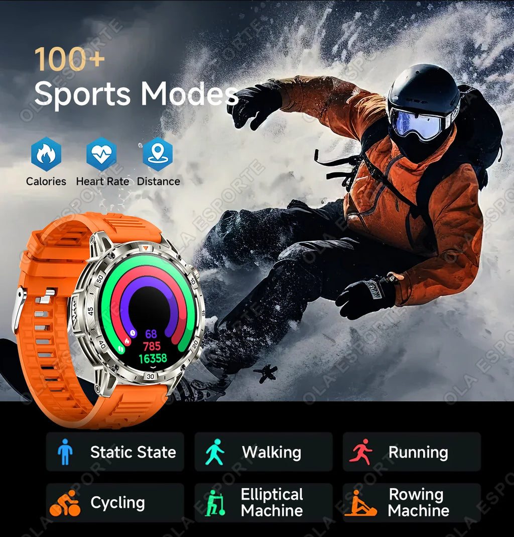 Smartwatch sportivo con chiamate Bluetooth e torcia LED