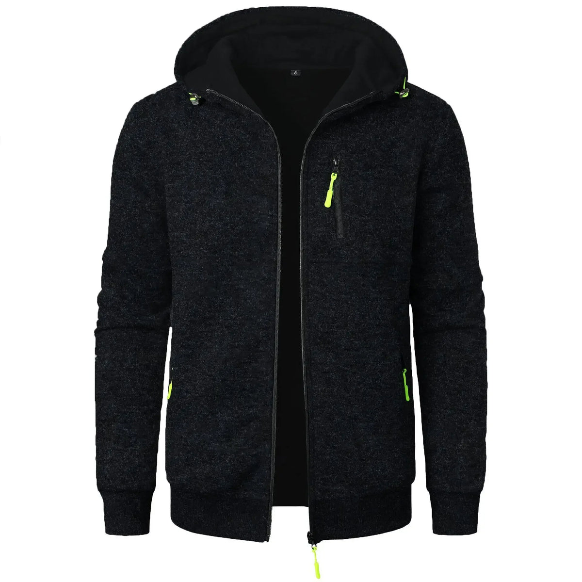 Autumn Men's Sports Fitness Casual Cardigan Hooded Sweatshirt Jackets Baseball Jacket Zipper Outwear Solid Color Male Clothing