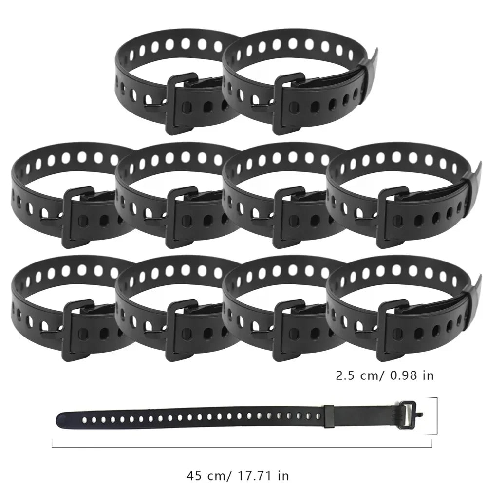 1-10PCS Rubber Tension Strap Cargo Belt Travel Compact Ties Fixed Cargo Tie Lashing Outdoor Camping Down Luggage Buckle Strap
