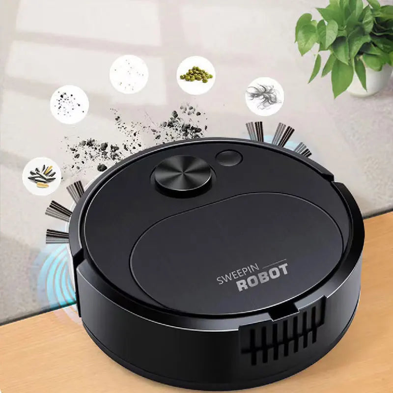 NOUVEL ASPIRATEUR ROBOT USB BALAYEUR, ASPIRANT ET LAVEUR 3-EN-1 SANS FIL INTELLIGENT 1500 PA POUR NETTOYER LES SOLS À LA MAISON ET AU BUREAU