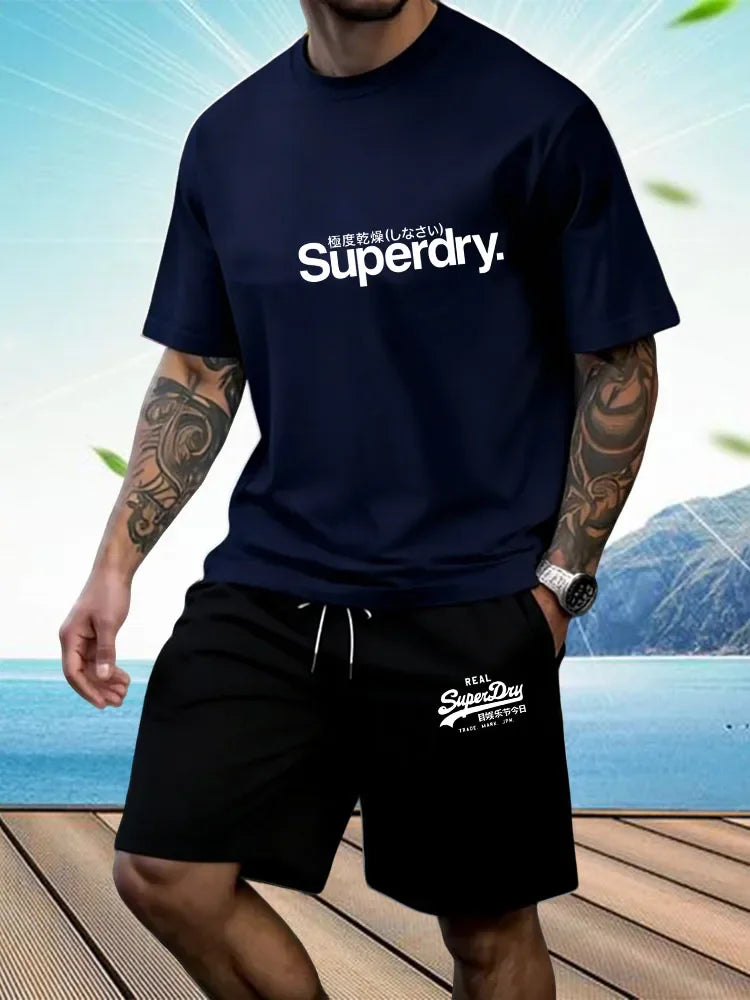 2026 neue Herren-Sportbekleidung Kurzarm-T-Shirt und Sportshorts Sommer Casual Jogginghose Set Herren zweiteilige T-Shirt-Sets