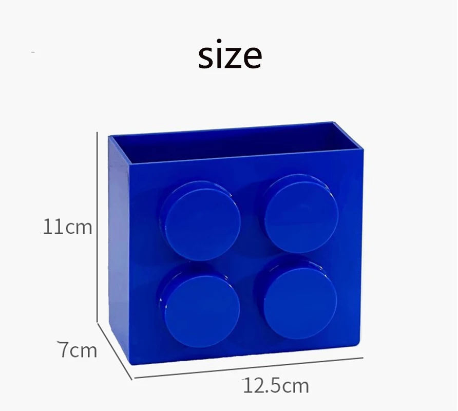 Magnetic Storage Box Building Blocks Storage Rack  Kitchen No-Drill Refrigerator Magnet Storage Box Wall-mounted Container