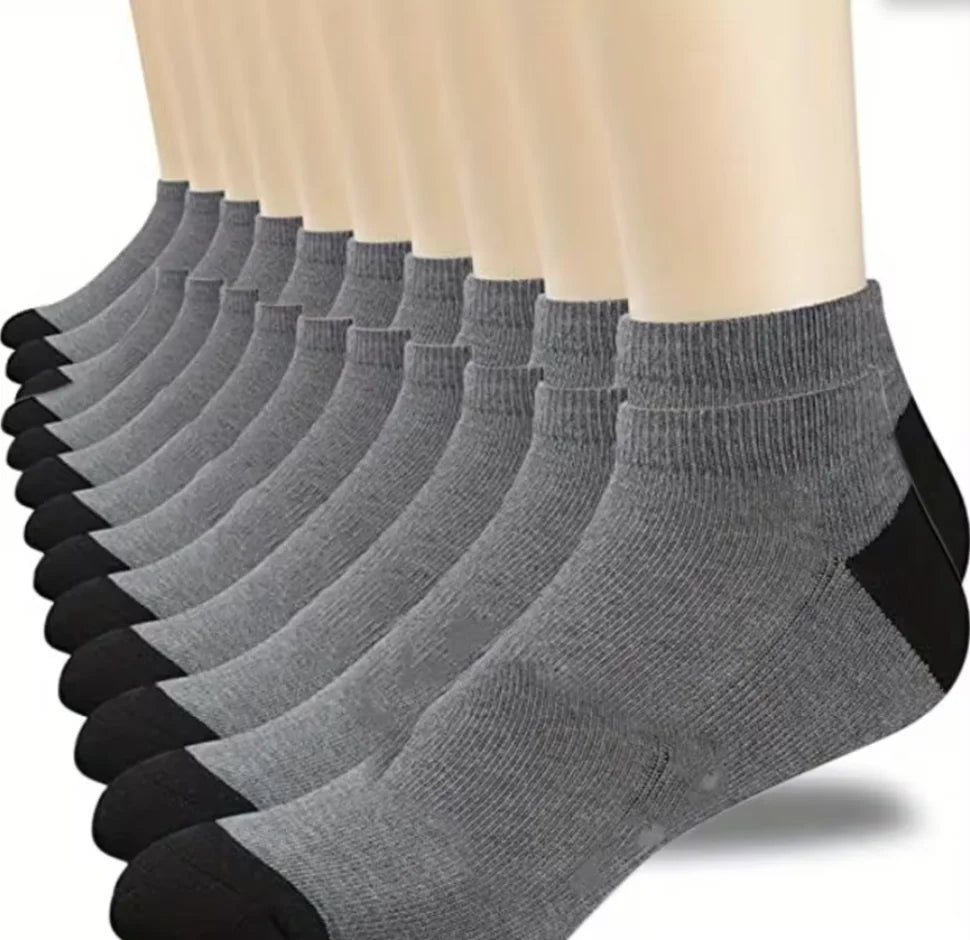 10 Paar atmungsaktive Sportsocken aus Baumwolle für Herren, Bambusfaser, für Herbst und Winter, schweißabsorbierend und geruchshemmend, Business-Socken