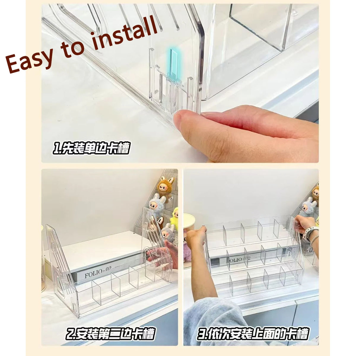 Acrylic Multi-Layer Desk Divider and Pencil Organizer