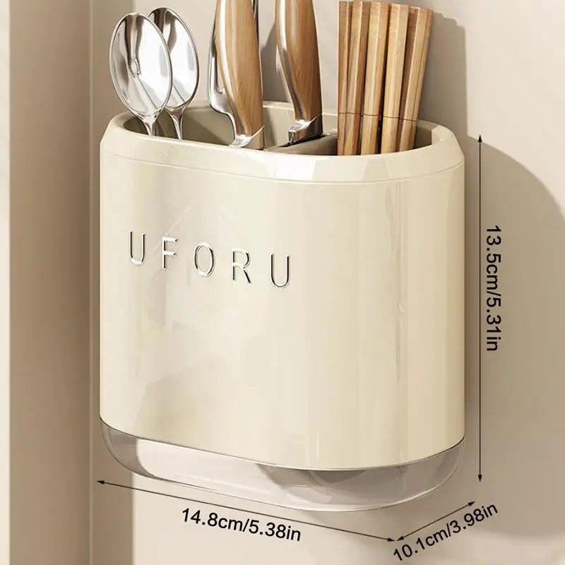 Boîte de rangement de cuisine, optimisation de l'espace mural pour le salon. Porte-baguettes mural, égouttoir à ustensiles, organisateur d'ustensiles de cuisine.