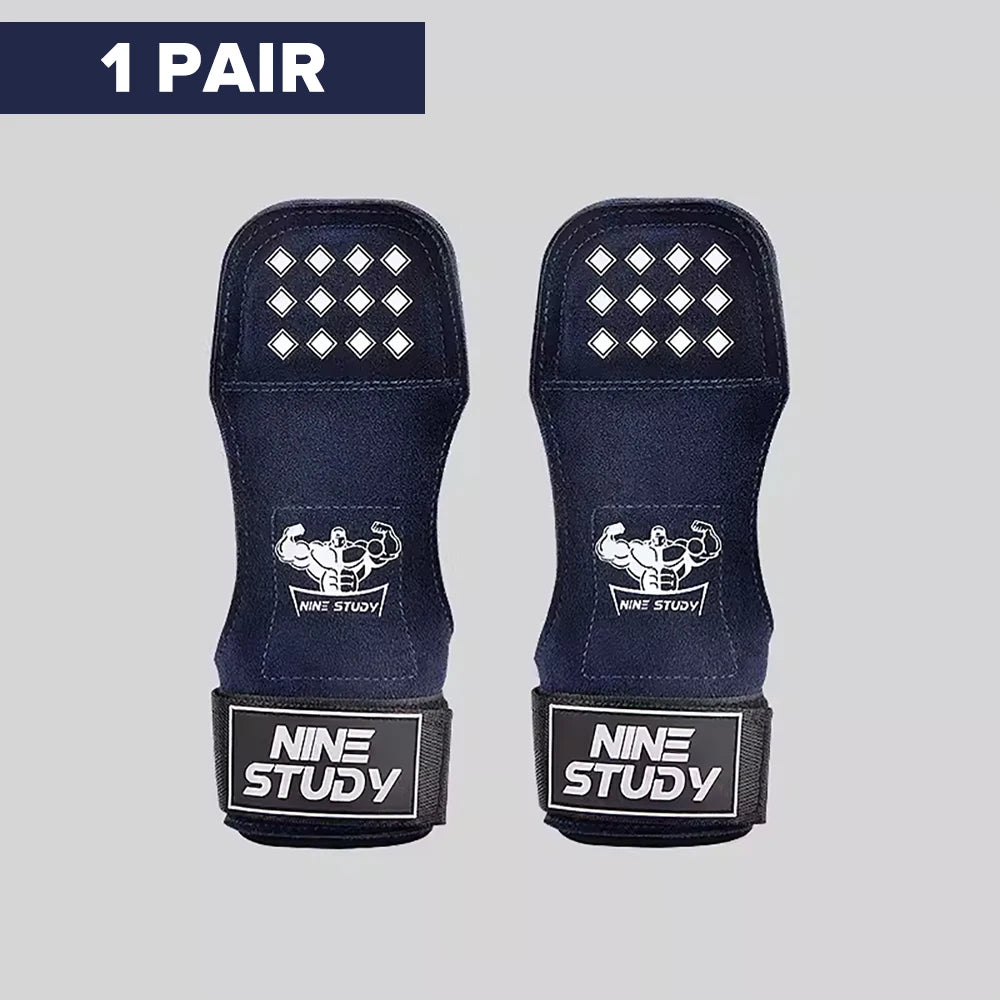 Leather Half-Finger Gym Gloves for Weightlifting and Cycling