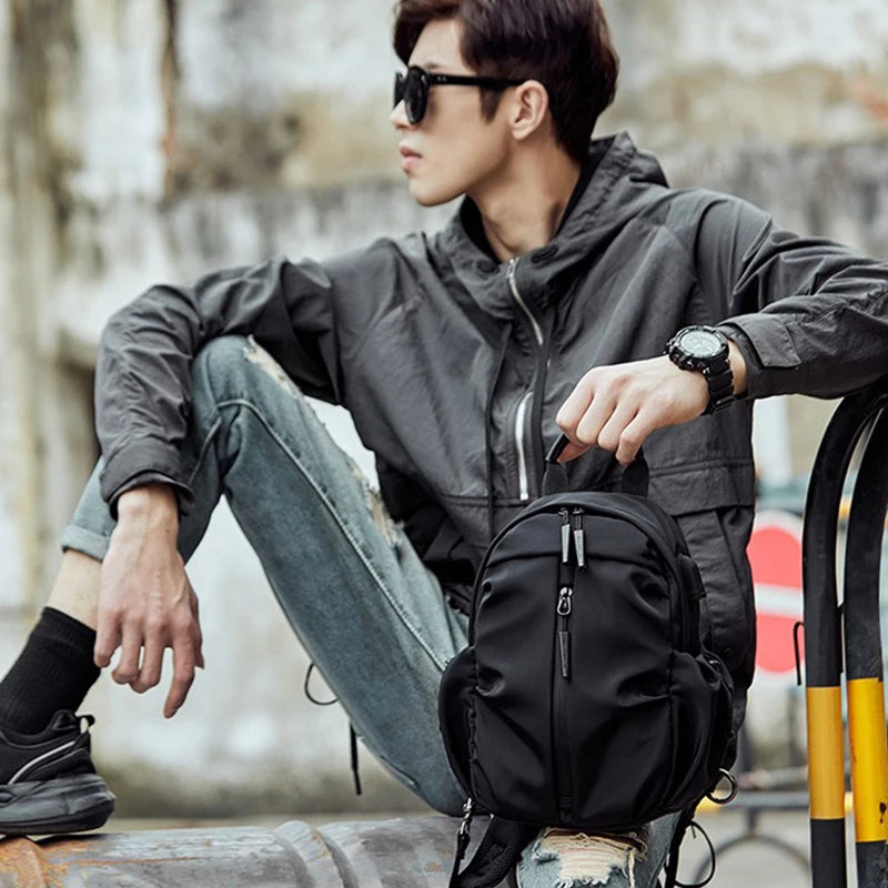 Polyester Sling Bag with Multiple Compartments