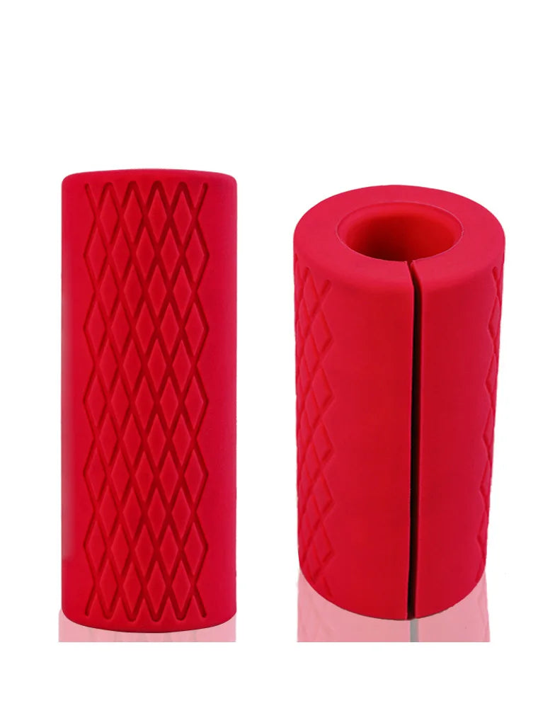 Rubber Dumbbell and Barbell Grip Sleeve for Strength Training
