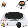 Plaque de cuisson simple 1000 W, plaque chauffante en fonte pour table, réchaud électrique portable avec 5 niveaux de puissance et protection contre la surchauffe