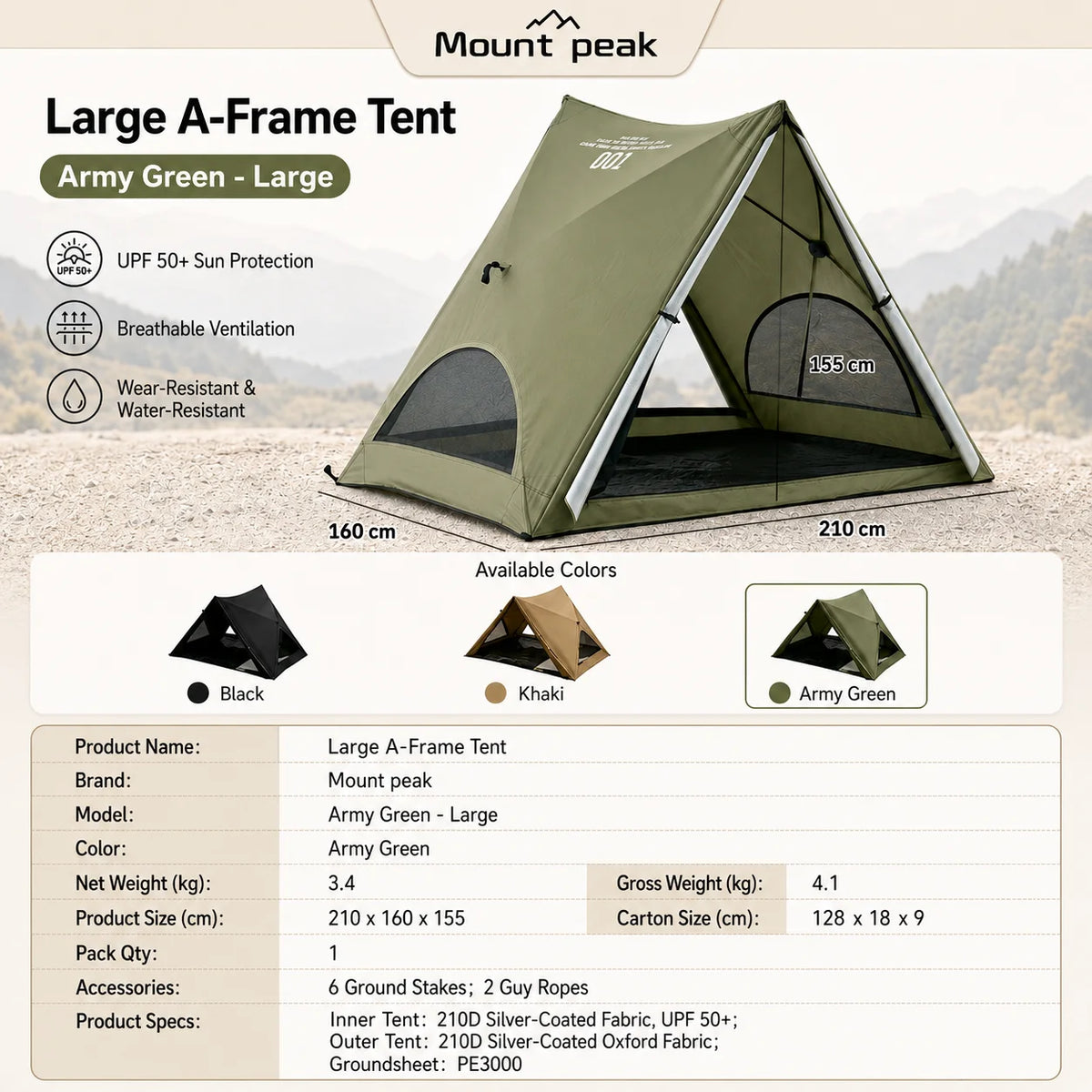 Automatic Triangular Tent, Outdoor Camping Tent That Can Be Set Up in Just 3 Seconds. Waterproof and UV-Resistant.