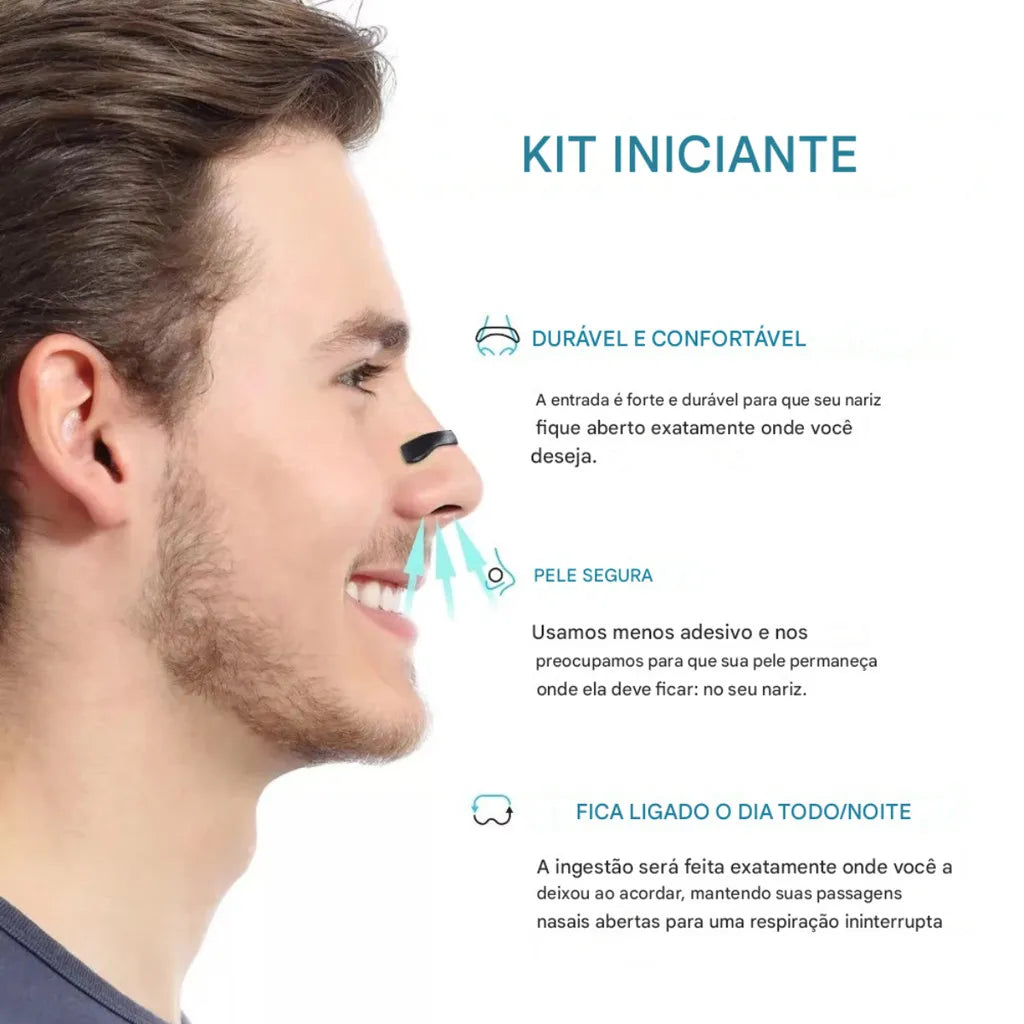 Tira nasal respiratoria expansora ajustable antirronquidos que abre las fosas nasales y mejora el sueño