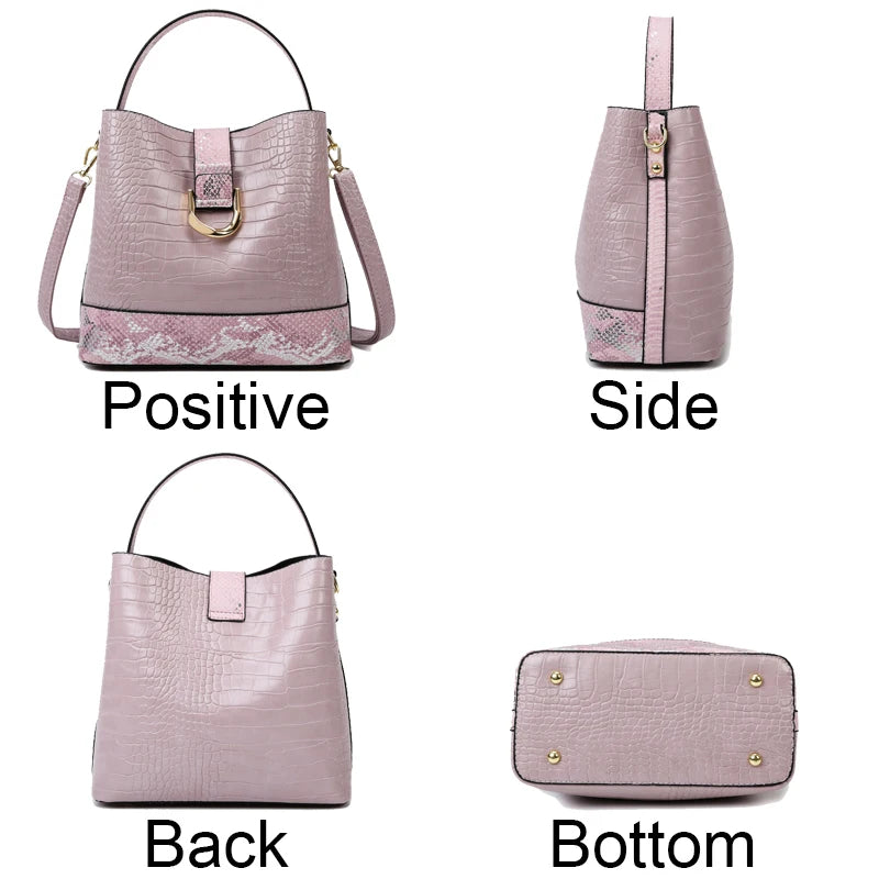 2026 New Soft Leather Bags Luxury Designer Handbag Brand High Quality Crocodile Pattern Women Crossbody Shoulder Bag Sac A Main
