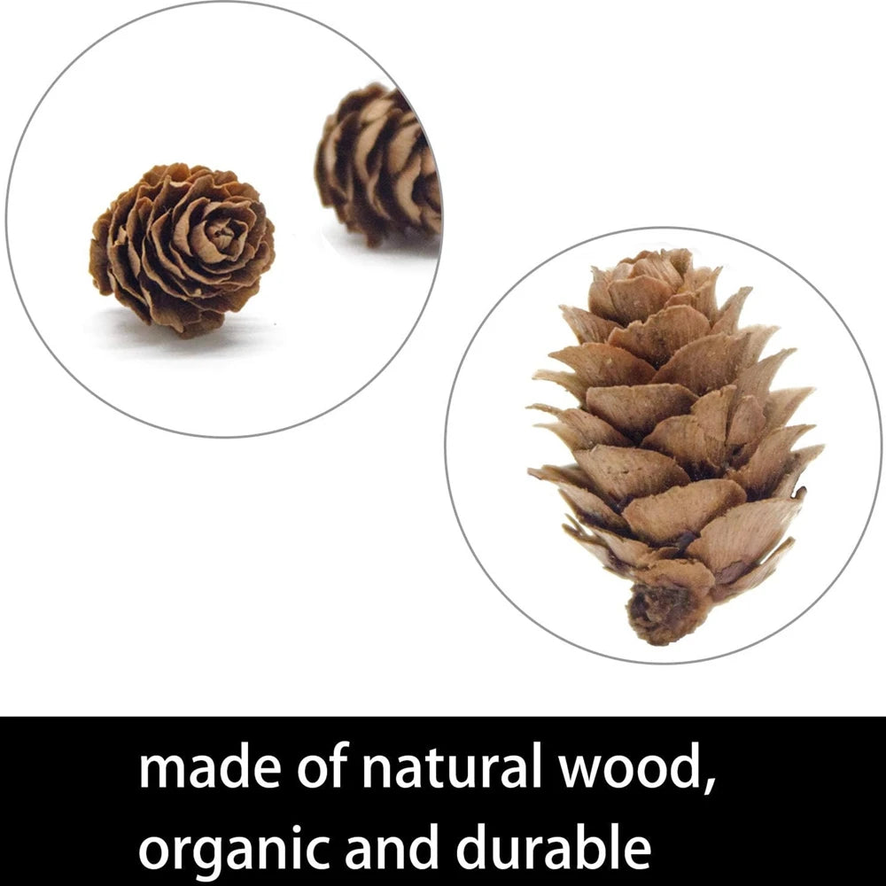 30/60pcs Artificial Plants Pinecone Christmas Tree Fillers Outdoor Wedding Garden Home Table Vase Scrapbook Wall DIY Decorations