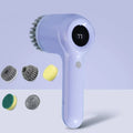 Electric Spin Scrubber, Bathroom Cordless Cleaning Brush Power Scrubber with 5 Replaceable Brush Heads, Electric Cleaning Brush