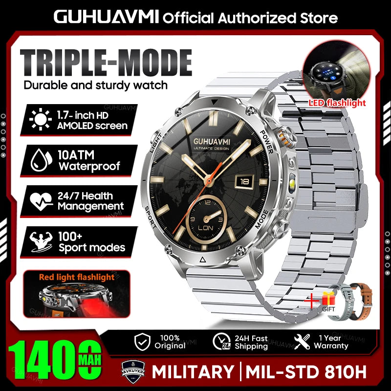 Smartwatch outdoor AMOLED da 1,7″ con chiamate Bluetooth