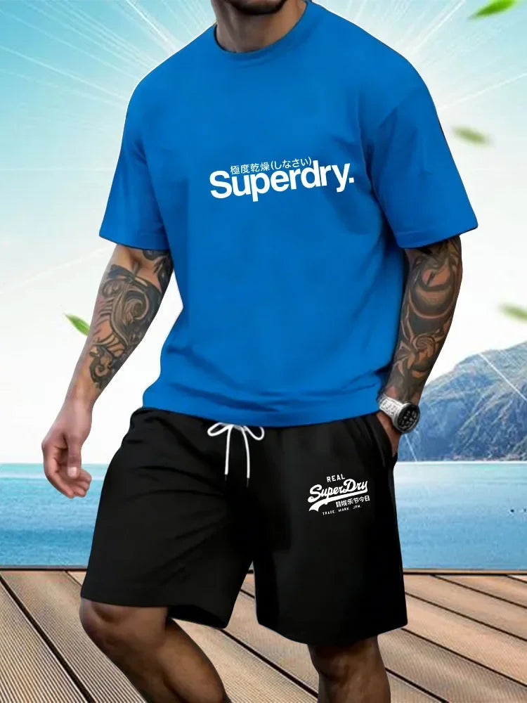 2026 neue Herren-Sportbekleidung Kurzarm-T-Shirt und Sportshorts Sommer Casual Jogginghose Set Herren zweiteilige T-Shirt-Sets