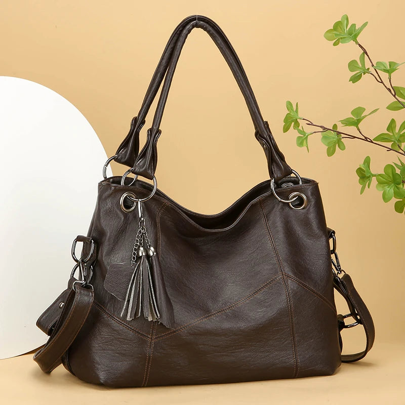 High Quality Women's Handbag Soft Leather Luxury High-capacity Designer Women's Bags Shoulder Retro Fashion Going Out for Travel