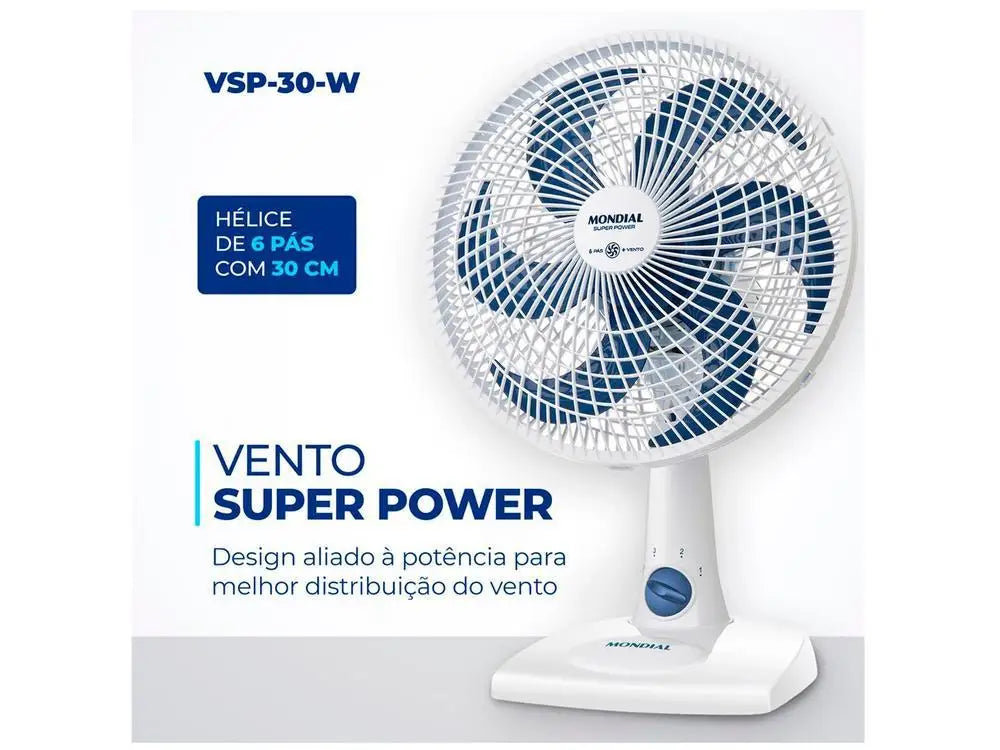 Ventilador de mesa Mondial Super Power Vsp-30-W - 220 V