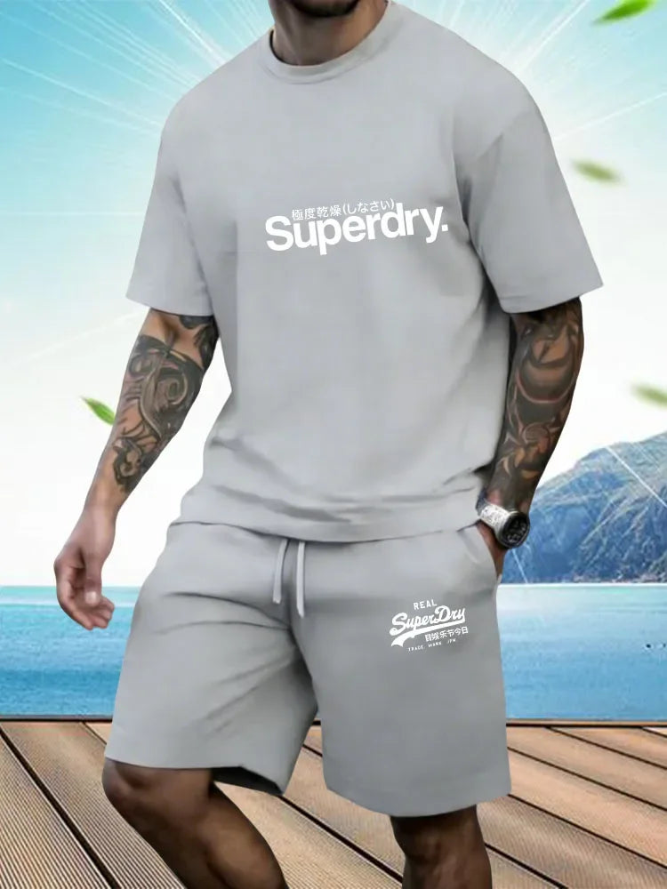 2026 neue Herren-Sportbekleidung Kurzarm-T-Shirt und Sportshorts Sommer Casual Jogginghose Set Herren zweiteilige T-Shirt-Sets