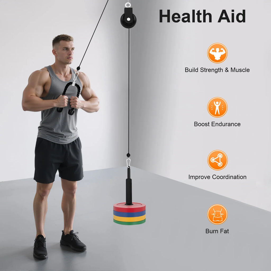 Home Gym Cable Pulley System for Strength Training