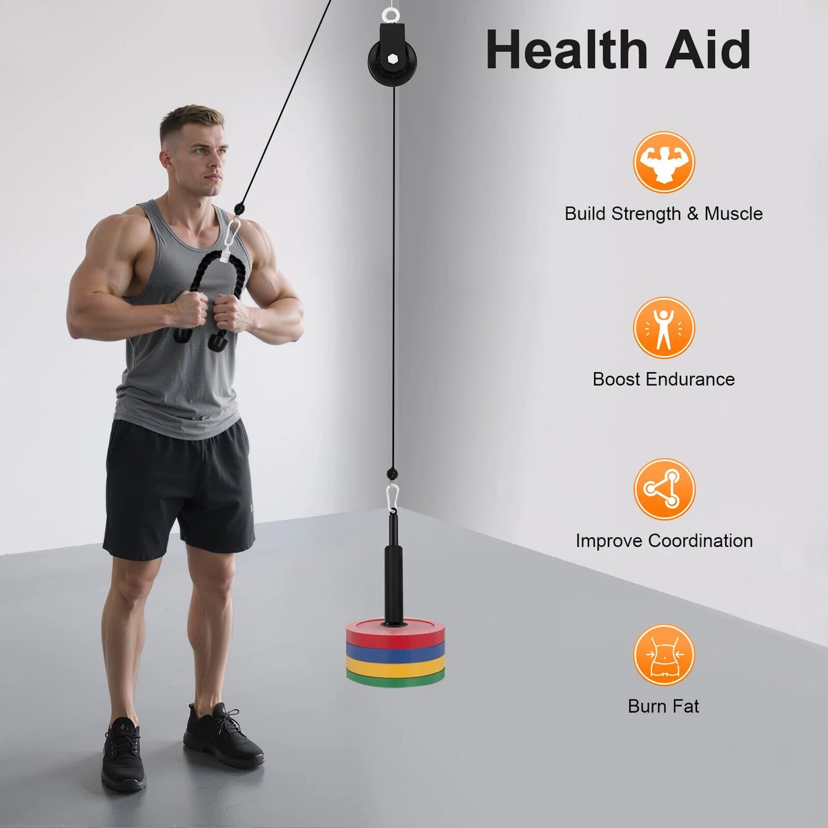 Home Gym Cable Pulley System for Strength Training