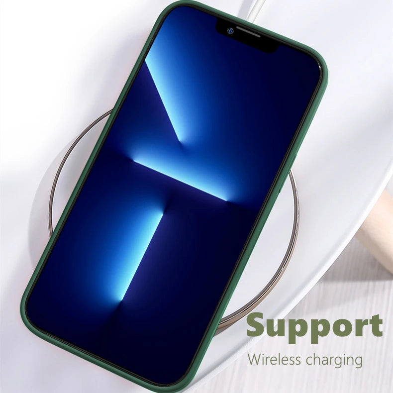 Coque pour iPhone 8, iPhone SE 2022/2020, iPhone 7 et 8 Plus, coque arrière de luxe antichoc en TPU souple et silicone liquide
