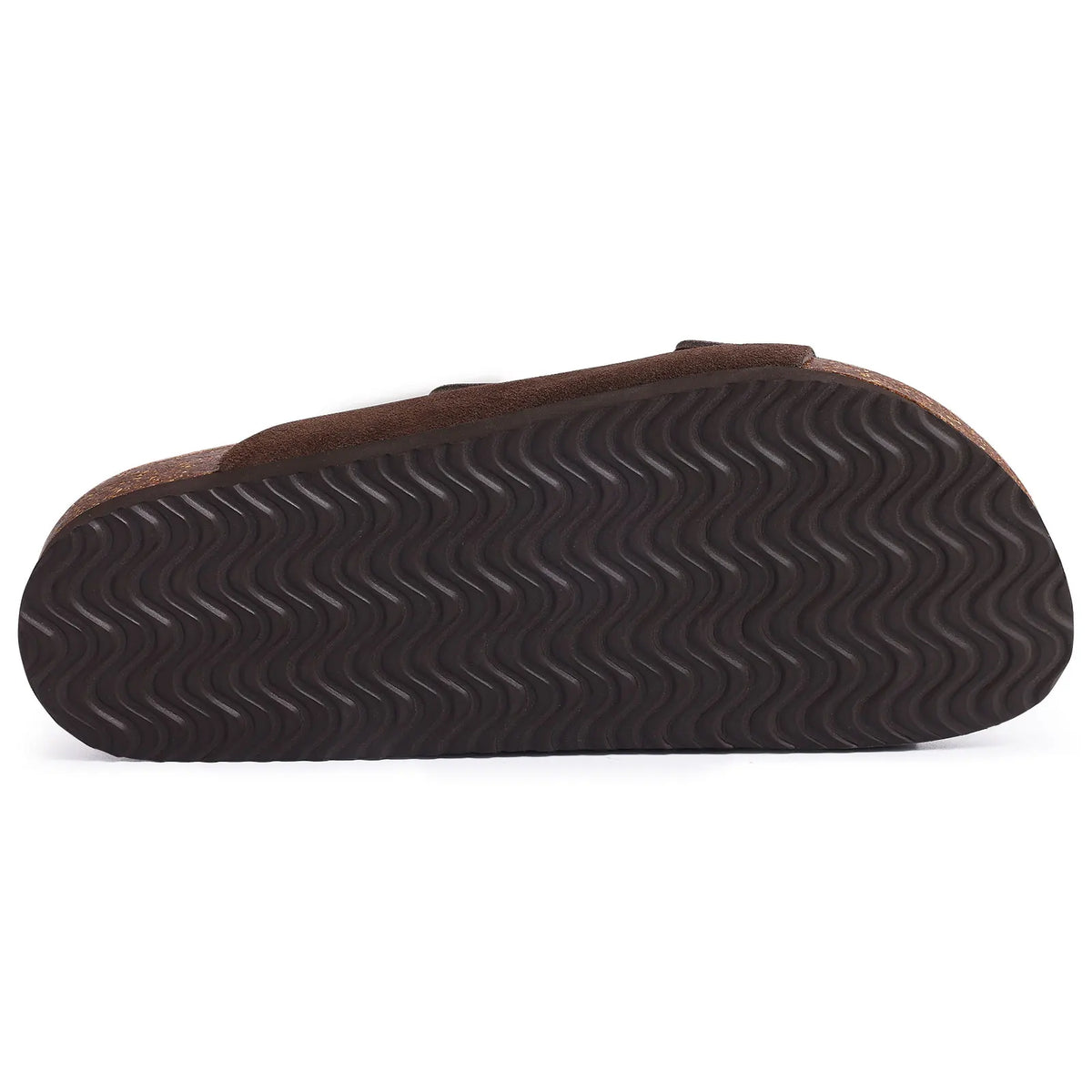 Sandales homme Kidmi, sandales à double boucle pour homme, chaussons en liège et daim, sandales de plage d'extérieur, sandales décontractées, souples et antidérapantes