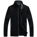 Men's Knitted Sweater Winter Thick Coat Long Sleeve Cardigan Stand Collar Fleece Male Zipper Blouse Causal Clothing for Autumn