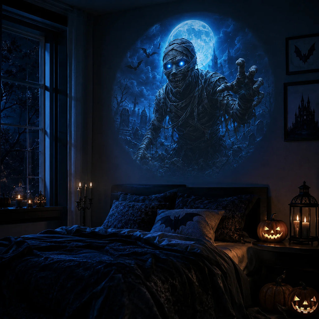 10 Halloween Pattern Projector Lights, Spooky Ceiling Decoration Ambient Lights