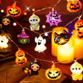 1 Stk. 1,5 m 10 LED/3 m 20 LED Halloween-Batteriebox 8-teilige Lichterkette, ohne Batterien, für Halloween und herbstliche Ernte-Dekorationen geeignet