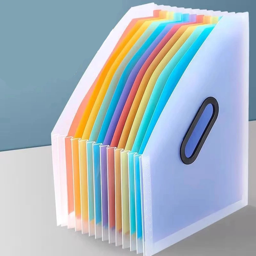 1 ud. Carpeta vertical portátil, acordeón expandible, organizador de papel multicapa para estudiantes, disponible para documentos de oficina