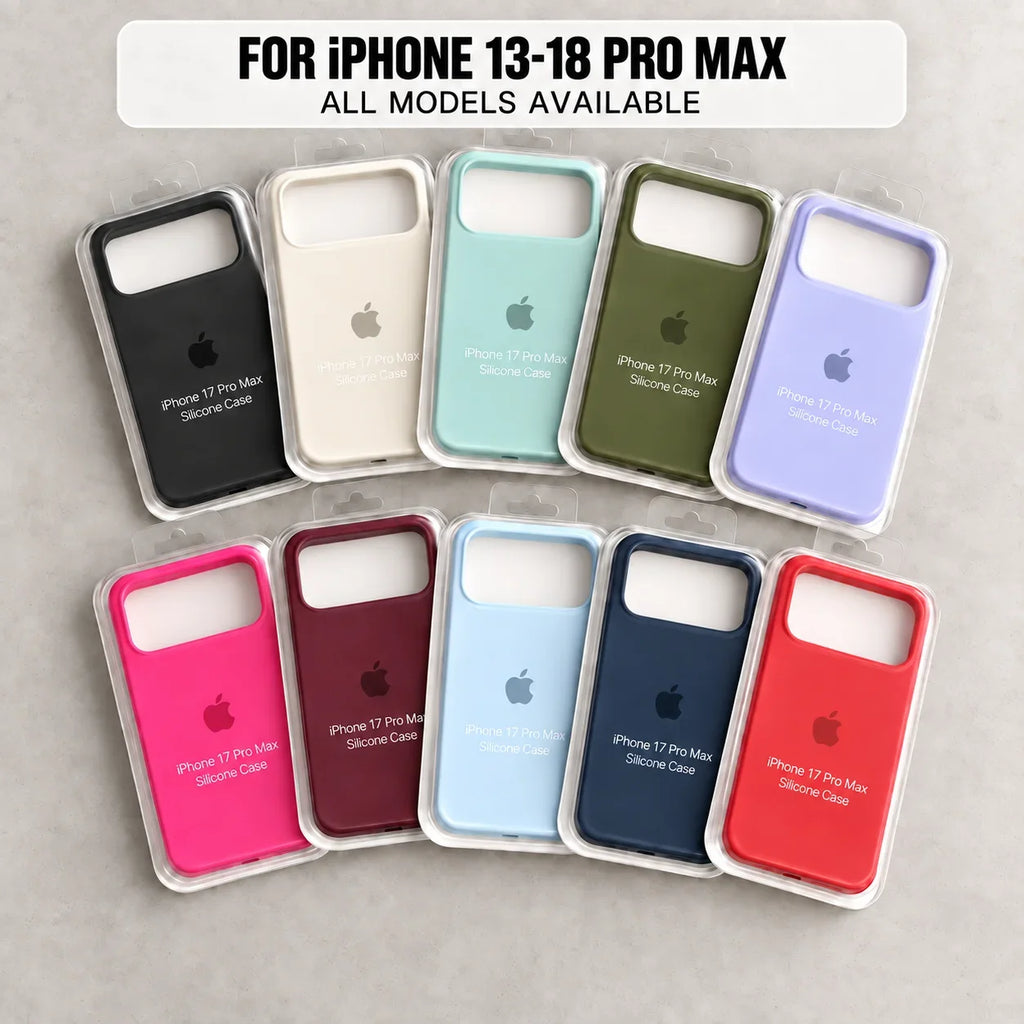 Premium Liquid Silicone Case for Apple iPhone 18 17 16 15 14 13 Pro Max Luxury Soft Touch Shockproof Slim Protective Phone Cover