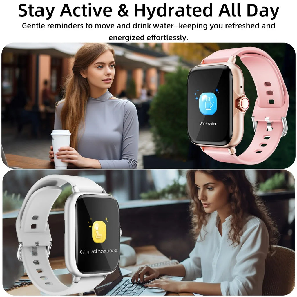 Smartwatch Wireless Call Waterproof Fitness Watch Sleep Message Reminder Heart Rate Blood Oxygen for iPhone Android Men Women