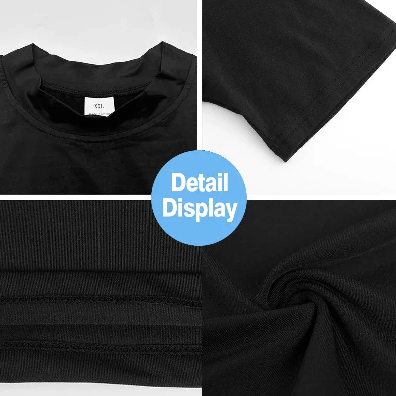 summer Running Vest Elastic Compression Shirt Mens portswear Quick Dry Sport Sleeveless Tops Tee Turtleneck Gym Workout Tank Top
