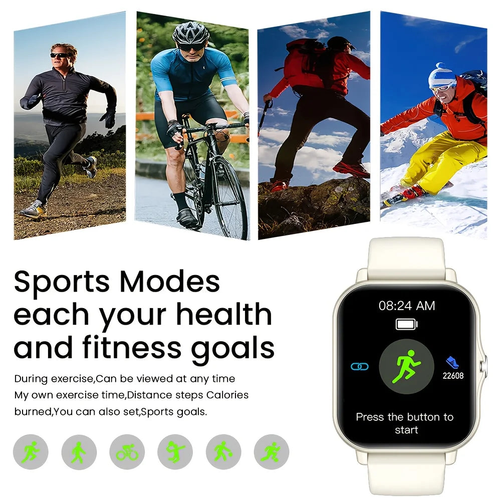 The Highly Sought-after Multi-functional Smartwatch of 2026 Features a Full Touch Display, Silicone Strap