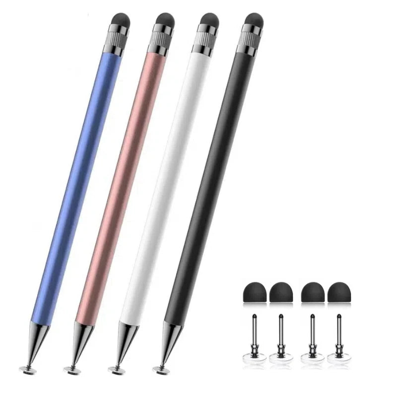 2-in-1 Stylus Pen High Sensitivity Disc Tip Rubber Tip Touch Pencil Suitable for Apple iPhone iPad Android Samsung Tablet Phone